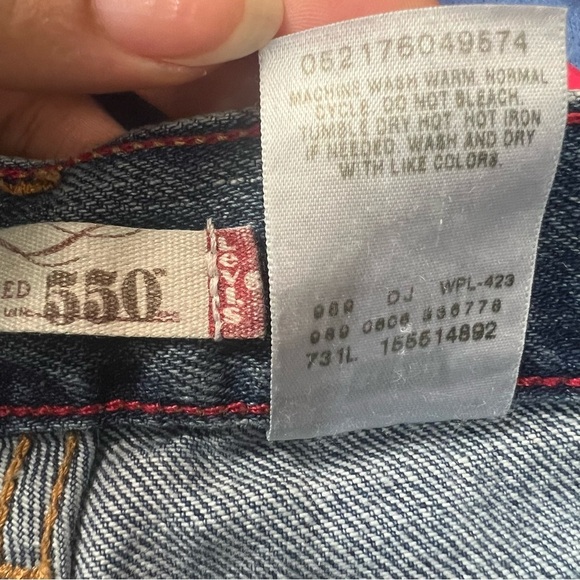 Vintage Levi's Jeans 550 Straight Leg High Waist Mom Made in 2004 Y2K LONG Tall - Picture 11 of 12